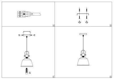 Decor Muscari II lampe suspendue couleur cuivre en finition métallique et support de lampe en laiton 3787