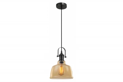 Decor Muscari II Lampe à suspension ambre en finition métallique et douille noire 3732