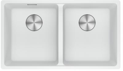 Franke Maris MRG 220-35-35 Fragranite Polar white évier double à encastrer à fleur
