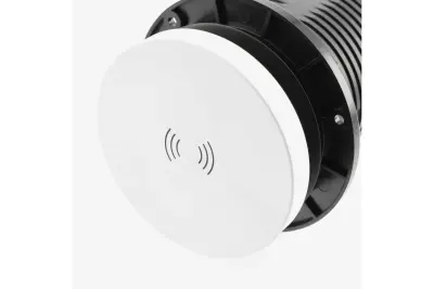 Indux Lift bloc multiprise escamotable pour plan de travail blanc avec mise à la terre type E,  éclairage, 2 x USB et recharge sans fil 1208957837