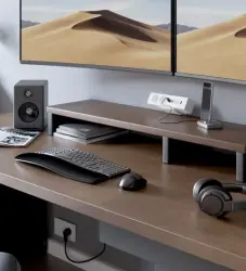 Indux Desk buro of tafel mat wit randaarde stopcontact (2x) met 1xUSB A, 1xUSB C, 1xRJ45 en 1xHDMI 1208957923