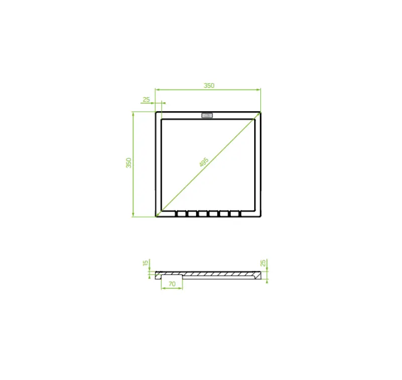 Aquadesign Unix Multifunktions-Spülabtropfer 35x35cm Weiß 1208958212