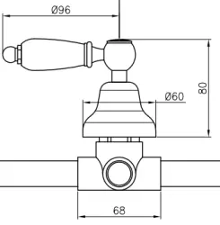 PB classic Inverseur encastré 3 voies avec levier blanc Bronze 1208958348