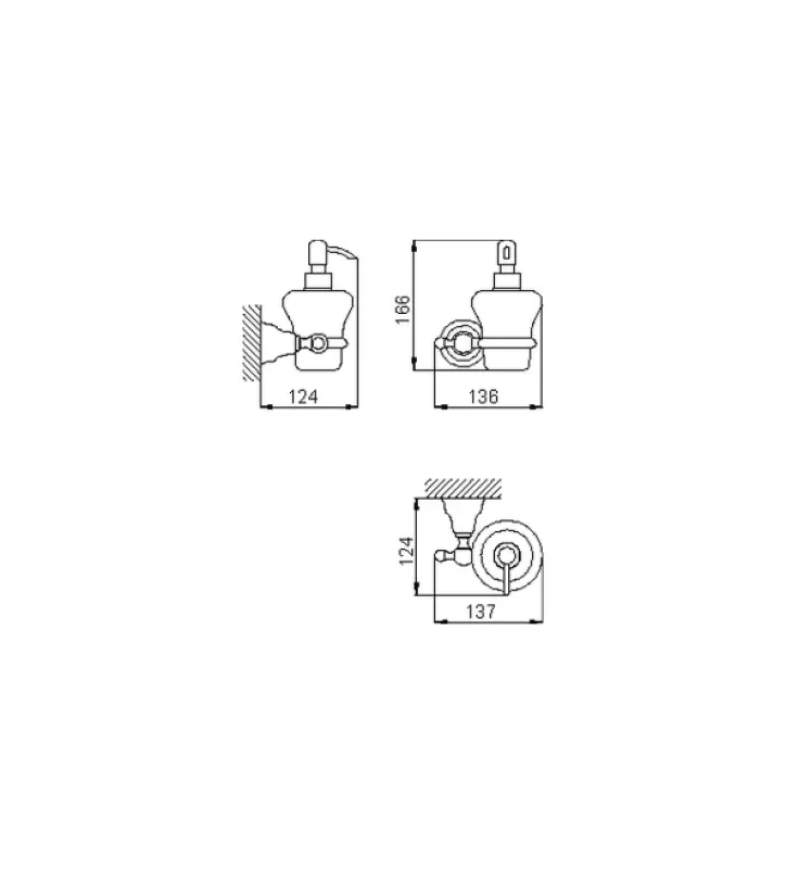 Huber Croisette Classic Seifenspender Edelstahl-Keramik 4024.01H.AC