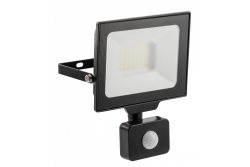 Projecteur LED G-TECH avec capteur de mouvement, 30W, 3000lm, AC220-240V, 50/60 Hz, PF>0,9, RA>80, IP65, 120°, 6000K, noir 1208959177
