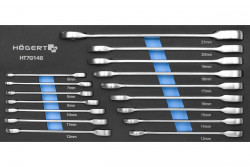 Hoegert Ensemble de clés à cliquet combinées 16 pièces en mousse technique 1208962053