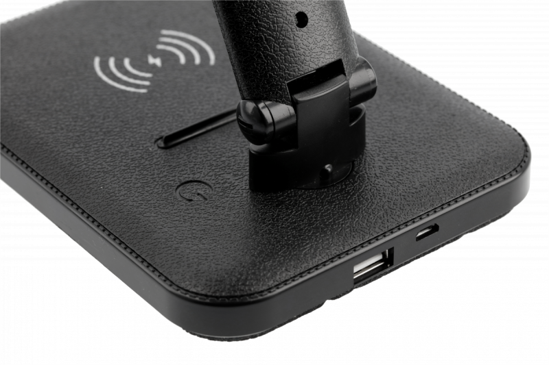 Decor Lampe de bureau LED IZUKA 6W 400lm AC220-240V 50/60Hz CCT chargeur inductif noir. 1208962497