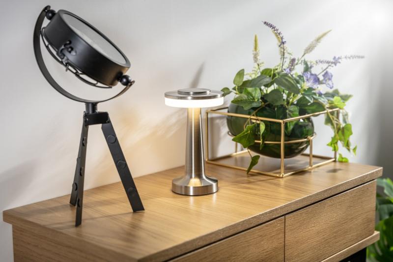 Decor Lampe de bureau Monum 3W 200lm DC 5V 1A 3000 K 3 pièces Batterie à intensité variable 1800 mAh inox 1208962503