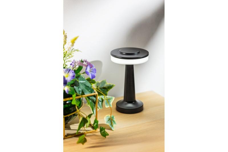 Decor Lampe de bureau Monum 3W 200lm DC 5V 1A 3000 K 3 deg. Batterie dimmable de 1800 mAh noire. 1208962504