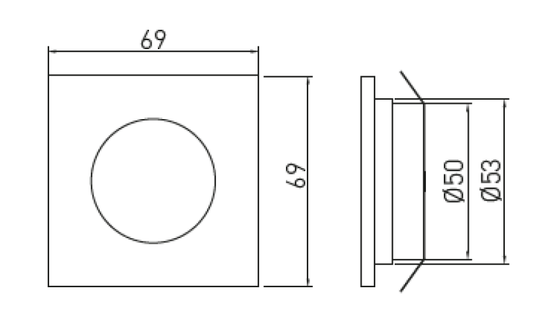 Decor Marbella Kit d'éclairage de cuisine avec 3 spots encastrés carrés, éclairage blanc chaud 1208962909
