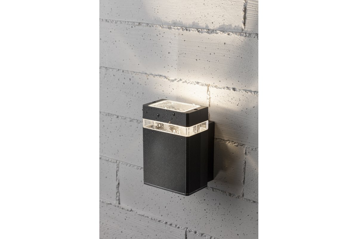 Decor Applique murale unidirectionnelle NESSA GU10 MAX. 50W IP54 AC220-240V 50/60Hz noir. 1208963009