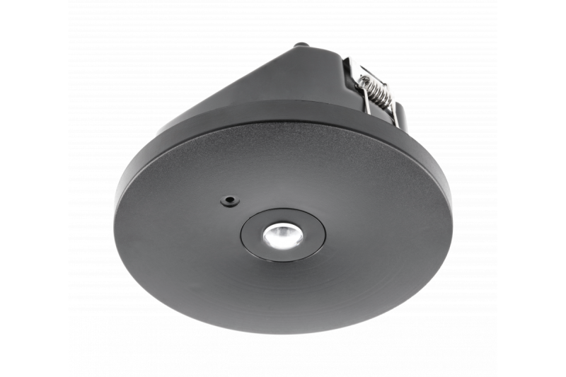 Notleuchte OGLA LED, 3W, 200lm, AC220-240V, 50-60Hz, IP20, 6400K, 3H, Einzelaufgabe, TEST, schwarz 1208963017