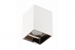 Decor Luminaire de plafond ARIES PC 77x100mm IP20 max 20W carré blanc/chrome noir 1208963816