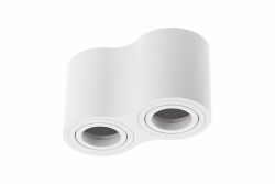 Decor Deckenleuchte AVEIRO DUO Aluminium 160x80x85mm IP20 max 20W*2 rund weiß 1208963827
