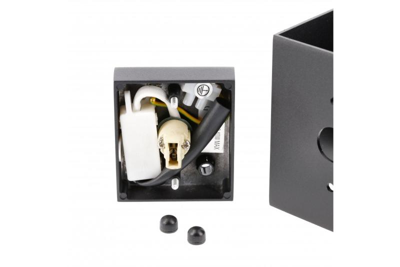 Decor Applique murale CAMPIONE en aluminium G9 IP20 max. 40W IP20 carré noir. 1208963849