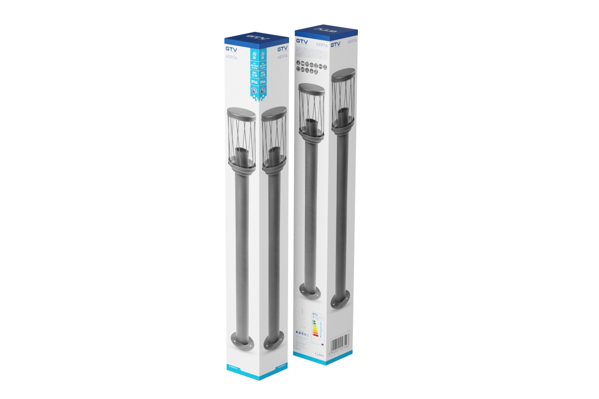 Decor KERTA-P 80 lumière de jardin E27 MAX.12W IP44 AC220-240V 50-60Hz borne graphite 1208963908