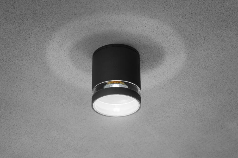 Decor Deckenleuchte RIVEN Alum 102x120 IP54 MAX.35W rund Graphit 1208963984