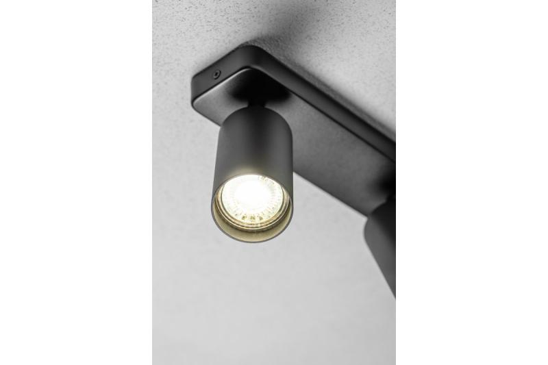 Decor Deckenleuchte SANTO BIS Aluminium IP20 max. 20W*2 doppelt rund schwarz 1208963999