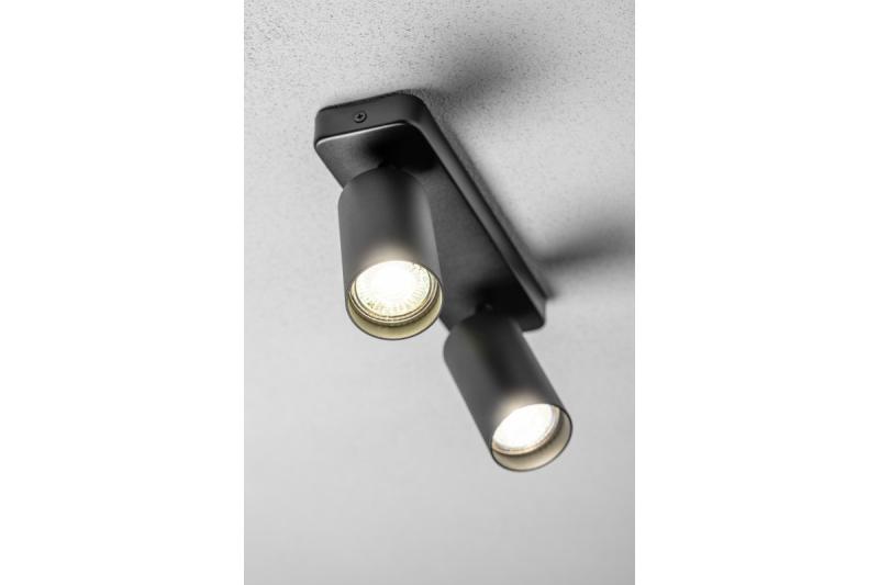 Decor Deckenleuchte SANTO BIS Aluminium IP20 max. 20W*2 doppelt rund schwarz 1208963999