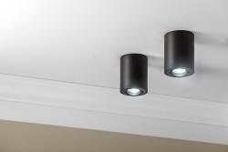 Decor Lampe encastrée de surface SENSA en aluminium 85x115 IP20 max 50W boîtier rond noir. 1208964004