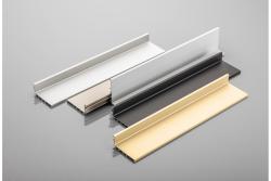 Aluminum profile, handleless system VELLO with LED function, L, inox, length 4.10 m 1208964222