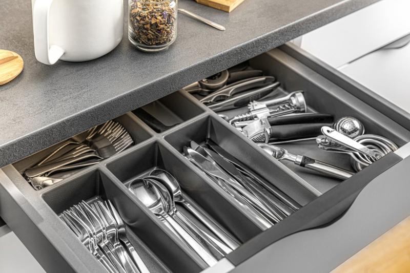 Decor Cutle Besteckeinsatz für Küchenschublade 500 Anthrazit 1208966376