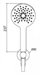 Waterevolution Flow ensemble de douche à main rond complet avec raccord mural or léger T1621RWGE