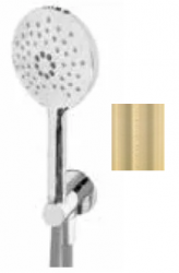 Waterevolution Flow ensemble de douche à main rond complet avec raccord mural or léger T1621RWGE