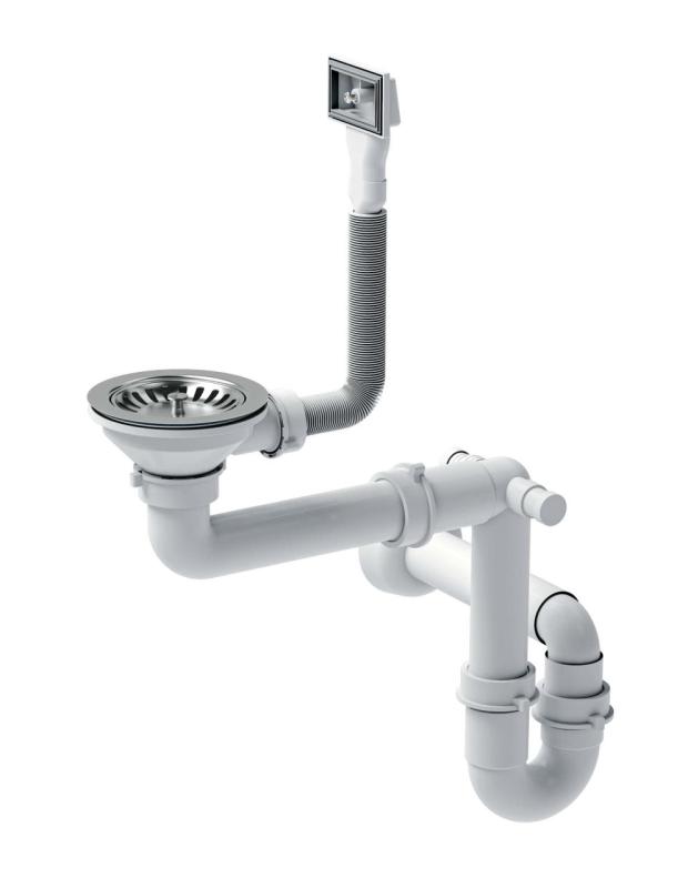 Quadri Oxford Edelstahl Abflusssatz Spüle inklusive Überlauf Edelstahl 1208967548