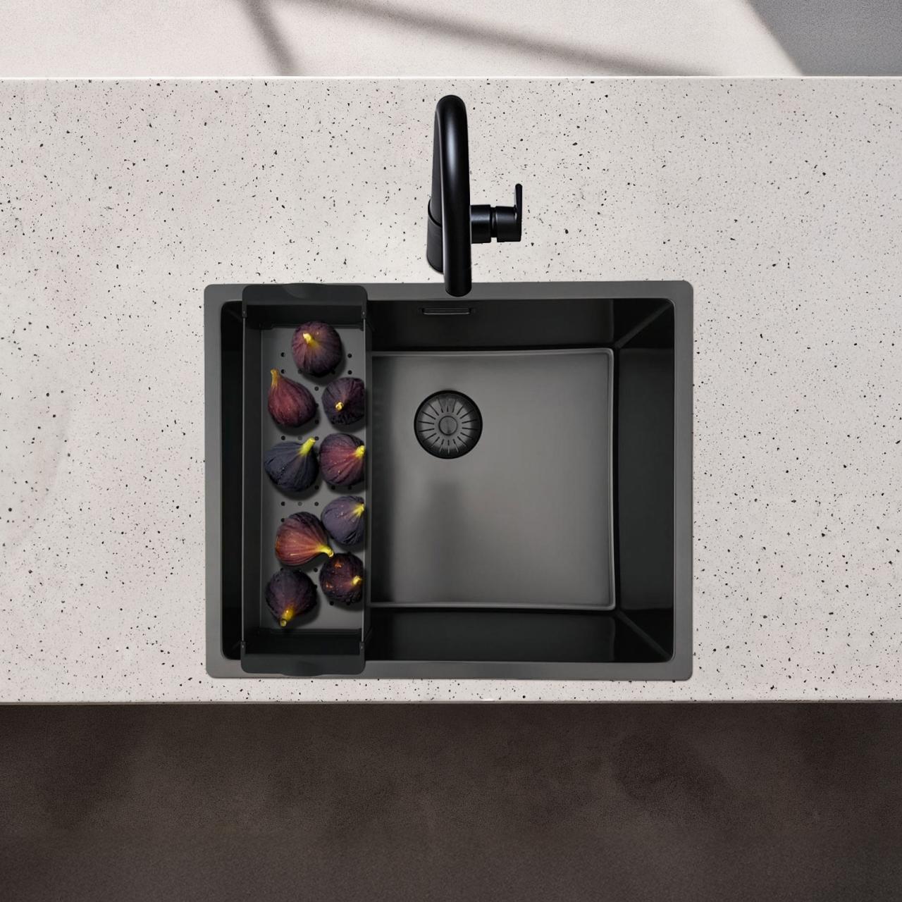 Bac d'insertion Pure.Sink Prestige pour évier Gun Metal PPGCL40-61