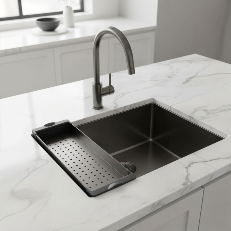 Pure.Sink Exclusivo Bac d'appoint pour évier Gun Metal COL-GunMetal