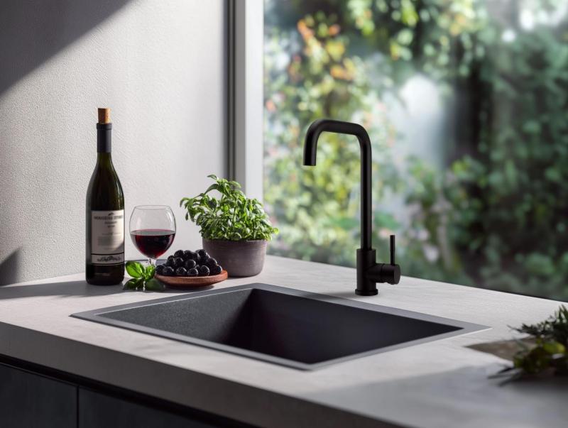 Pure.Sink Elite Steel Pure Küchenarmatur Matt Schwarz PS8010-10