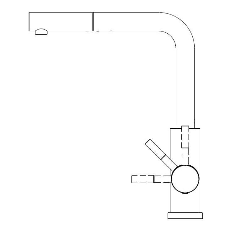 Pure.Sink Elite Steel Spark-S Küchenarmatur PVD gebürstetes Gold mit ausziehbarem Auslauf PS8041-60