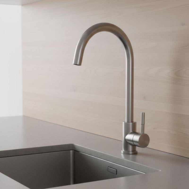 Robinet de cuisine Pure.Sink Elite Steel Stream en inox PS8044-02
