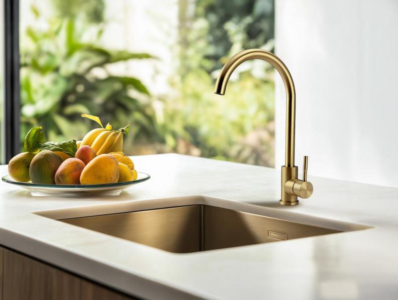 Pure.Sink Elite Steel Stream Küchenarmatur PVD gebürstetes Gold PS8044-60