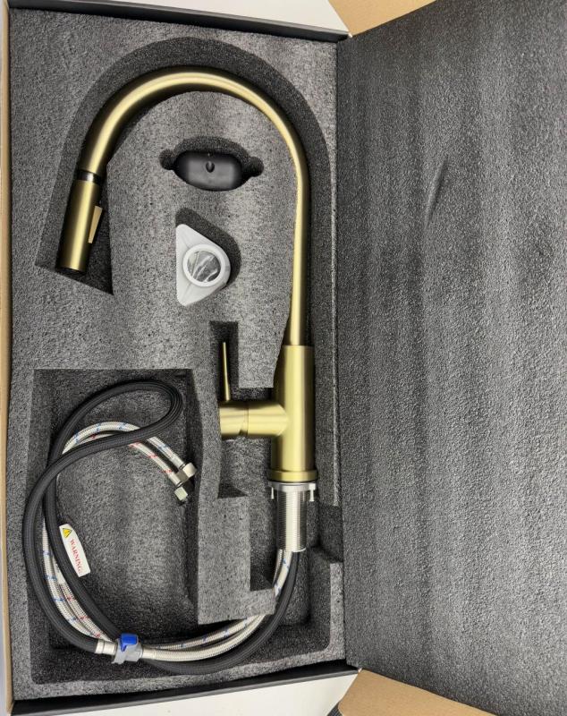 Pure.Sink Elite Steel Stream-S Küchenarmatur PVD Gun Metal mit ausziehbarem Auslauf PS8045-61