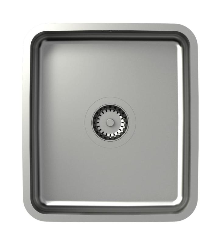 Aquadesign Oxford Edelstahl Spülbecken 35x40cm Unterbau mit Edelstahlstopfen - 1208967761