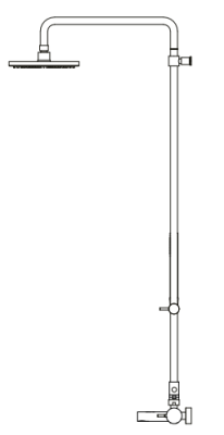 Waterevolution Flow mitigeur de douche trois voies avec douchette et pomme de douche gun metal T131NGME