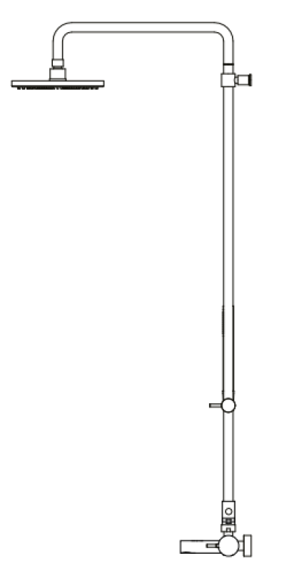 Waterevolution Flow mitigeur de douche à trois voies avec douchette à main et douche de tête light gold 250mm T131N25WGE