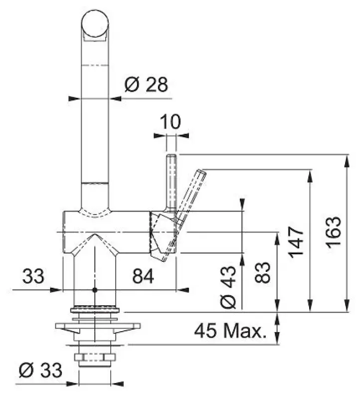 Franke Active L Küchenarmatur Onyx mit Ausziehbarer Handbrause 115.0653.384