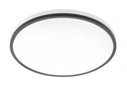 Lampe de plafond LED TULA, Ø350mm, 4000K, 24W, 1680lm, AC180-250V, 50/60 Hz, PF>0,5, IP44, noir,3y