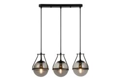 Luminaire de plafond DROP 3, 7134, AC220-240V, 50/60Hz, 3*E27, max.25W, longueur 68 cm, noir