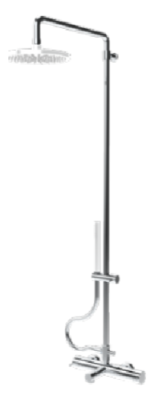 Waterevolution Flow mitigeur thermostatique de douche à trois voies avec douchette à main et douche de tête en inox T131TNIE