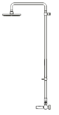 Waterevolution Flow robinet de douche thermostatique à trois voies avec douche de tête 250mm et douchette ronde en inox T131TNR25IE