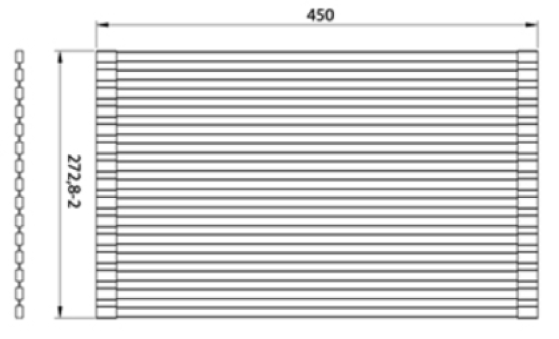 Ausmann Turt Chrome Tapis roulant sur et pour dans l'évier 28x45 cm 1208969723