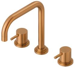 Waterevolution Flow robinet de cuisine à trois trous avec bec pivotant et raccordement pour eau filtrée, cuivre T152HCPE