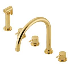 Waterevolution Flow mitigeur de cuisine 5 trous avec douchette extractible et connexion pour eau filtrée en laiton T154ULE