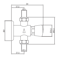PB Robinet de Douche Temporisé Auto-fermant Externe 1/2" 1208969806