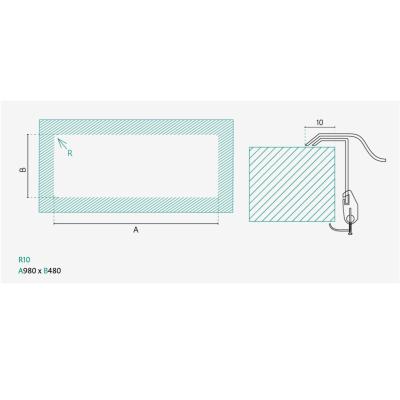 Banka Centurio 100-50 Évier en acier inoxydable à encastrer 100 x 50 cm avec égouttoir 1208970030