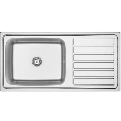Banka Centurio 100-50 Évier en acier inoxydable à encastrer 100 x 50 cm avec égouttoir 1208970030